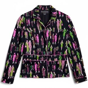 RUSSELL KEMP Fashion Plates Novelty Print Blazer
